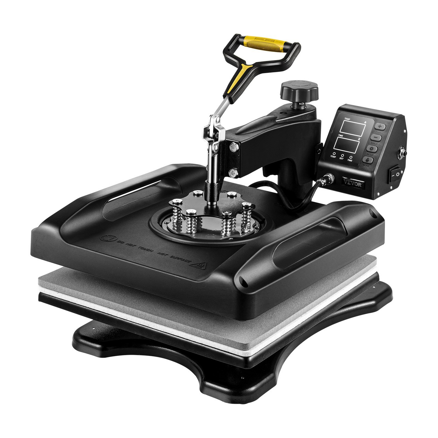 VEVOR Heat Press Machine, 15x15in 8in1 Heat Press, 800W Sublimation Machine, 360° Rotation Swing-Away Heat Press, Dual-Tube Heating Printing for DIY T-Shirts Cap Mugs (Black)