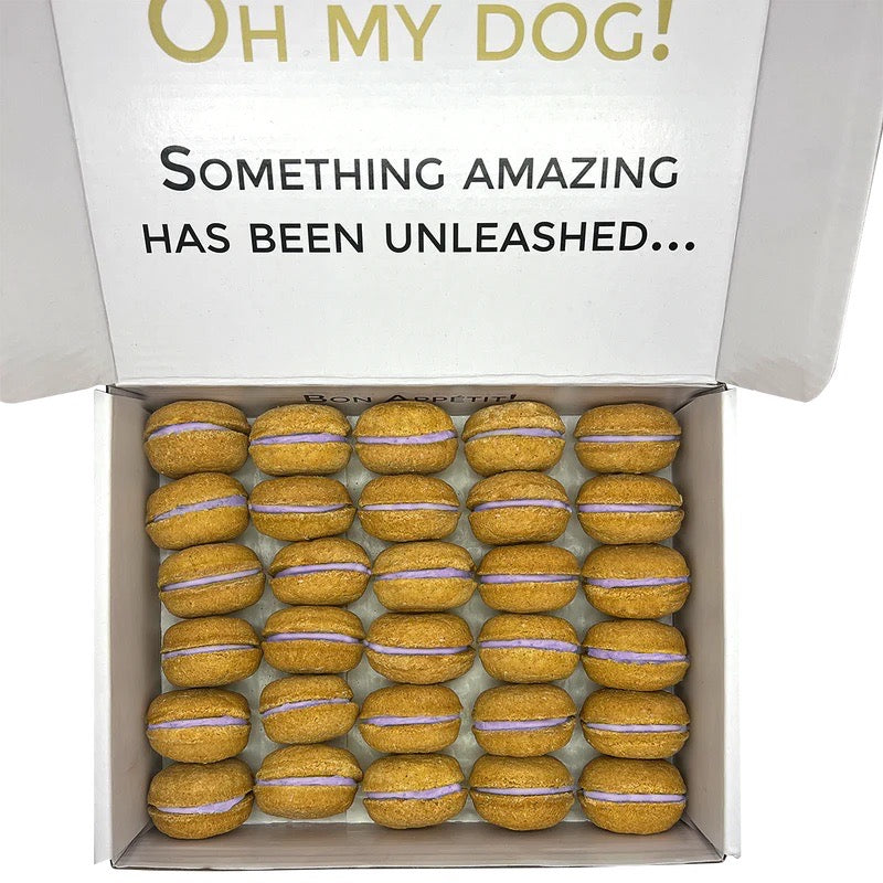 40 Count Dog Macaron Treats Gift Box - Premium, Handmade, Natural Treats for Dogs