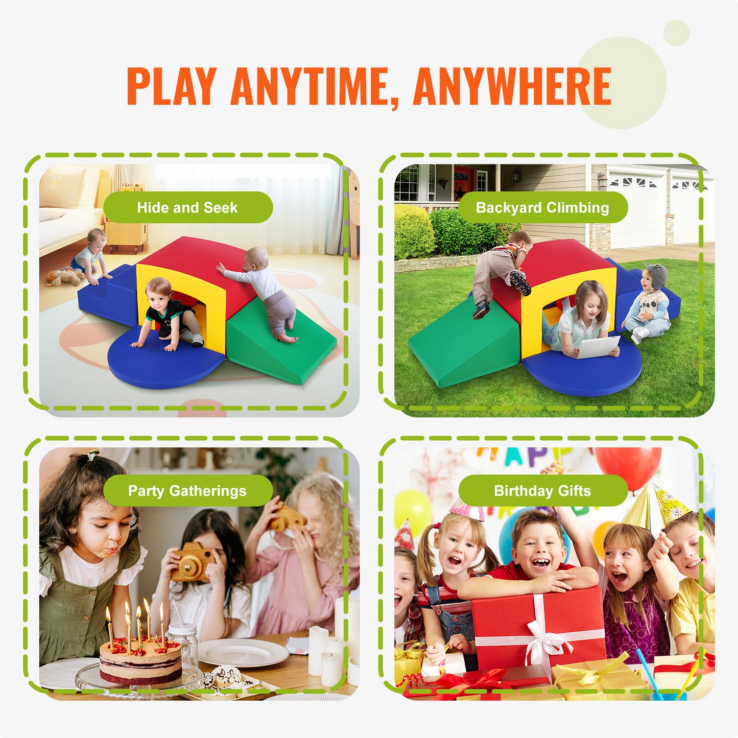 VEVOR Toddler Climbing Toys Indoor | Soft Play Equipment for Kids | Foam Climbing Toys