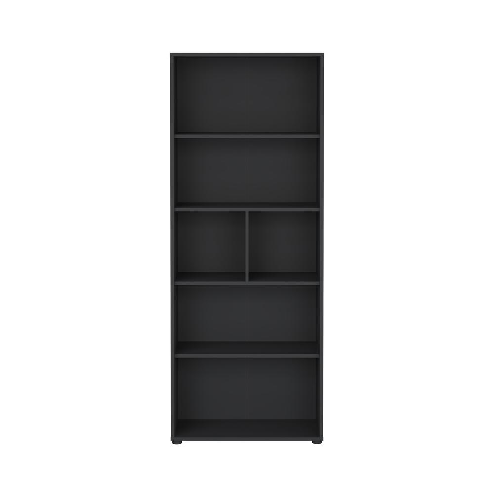 Sign 6 Shelf Bookcase, Home Office Storage, Matte Grey