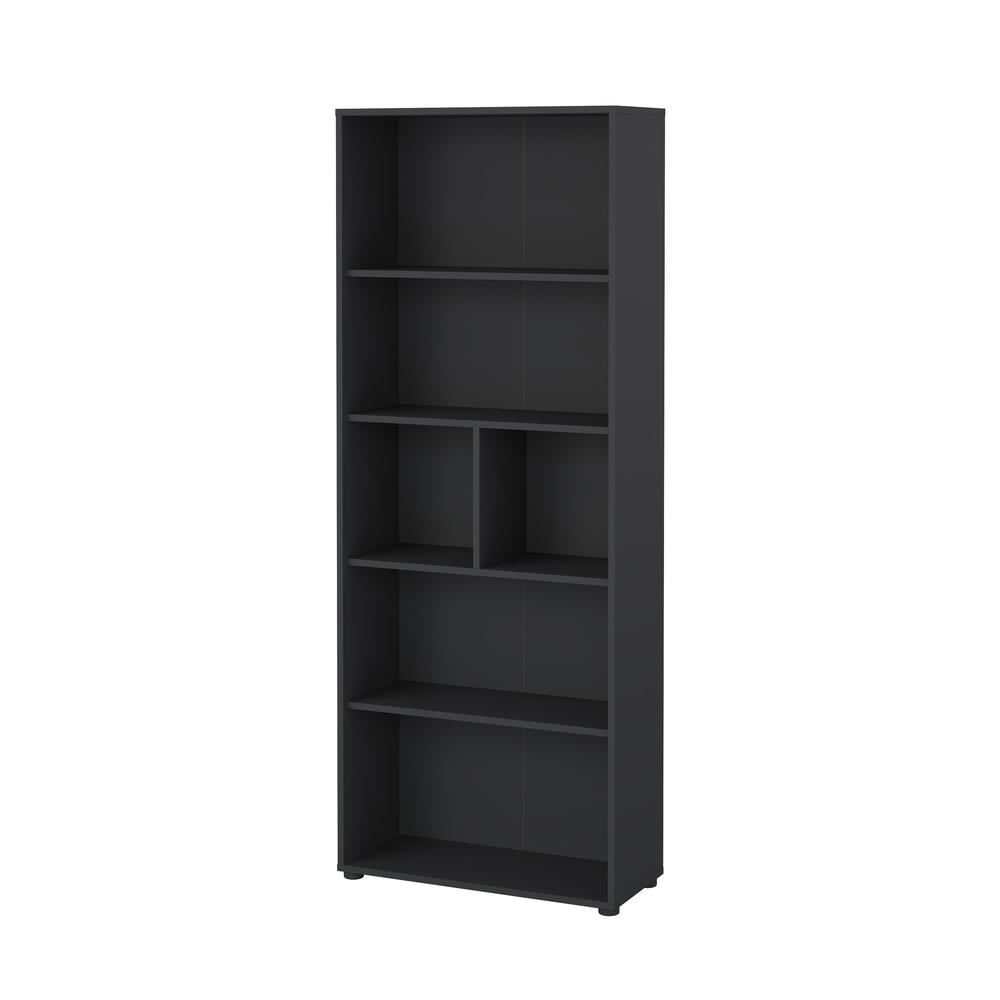 Sign 6 Shelf Bookcase, Home Office Storage, Matte Grey