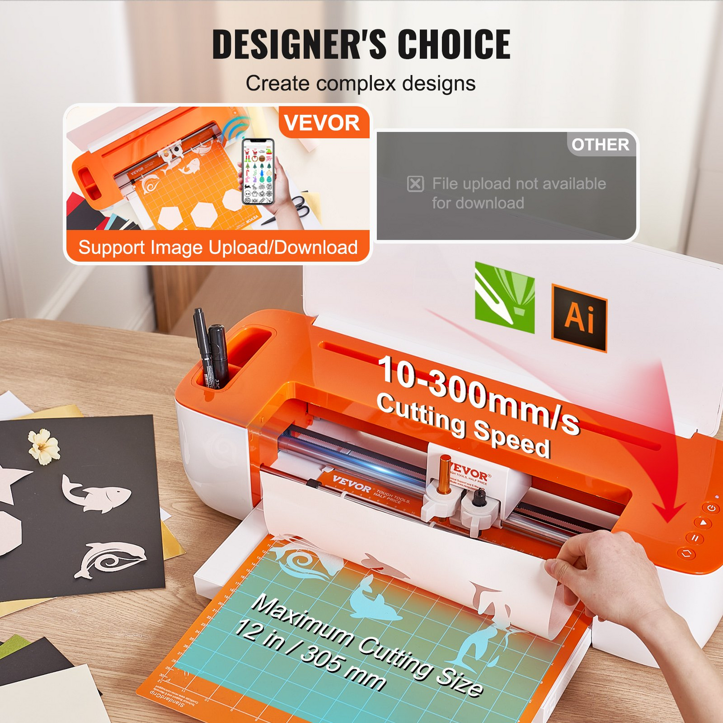 VEVOR Vinyl Cutter Machine - Bluetooth Connectivity DIY Cutting Machine