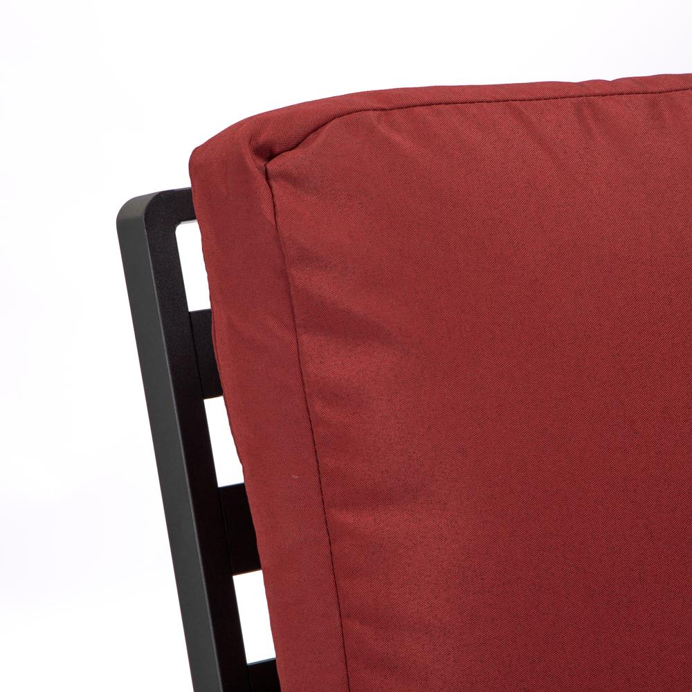 Outdoor Patio Loveseat with Black Aluminum Frame - Weather-Resistant, Comfortable, and Easy to Assemble