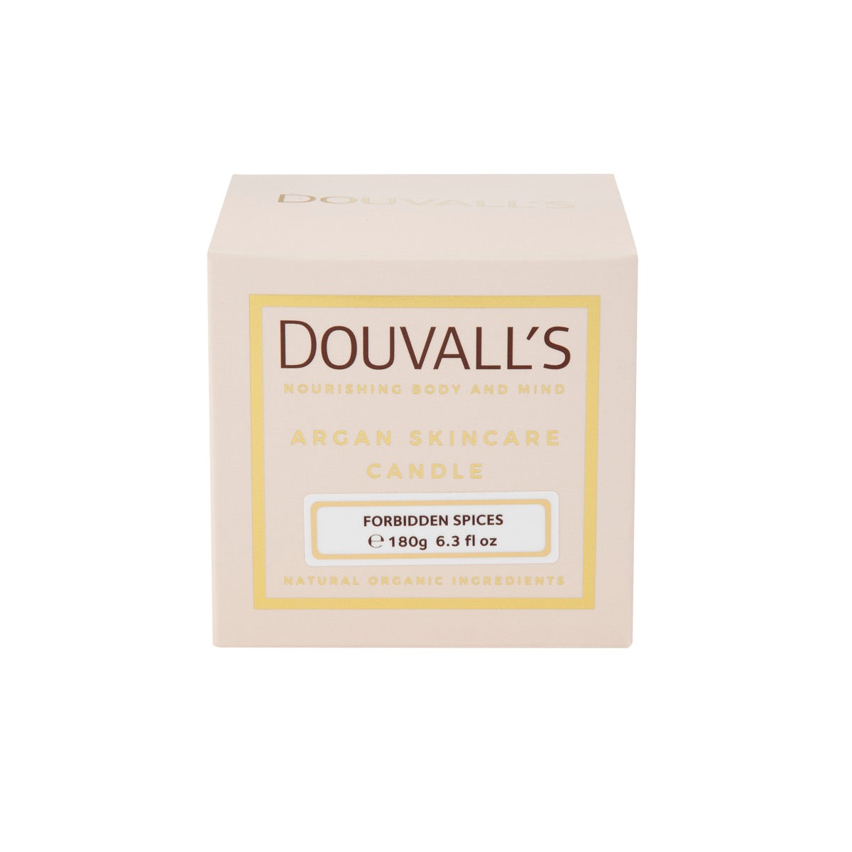 Organic Argan Skincare Candle, Forbidden Spices 180g | Nourishing & Hydrating Body Treatment