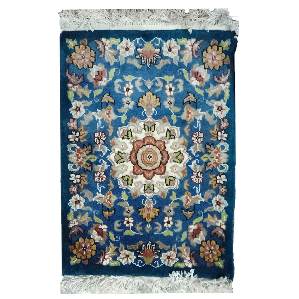 Persian Bokhara Handmade Peppermint Woolen Rug - Authentic 100% Hand-Knotted