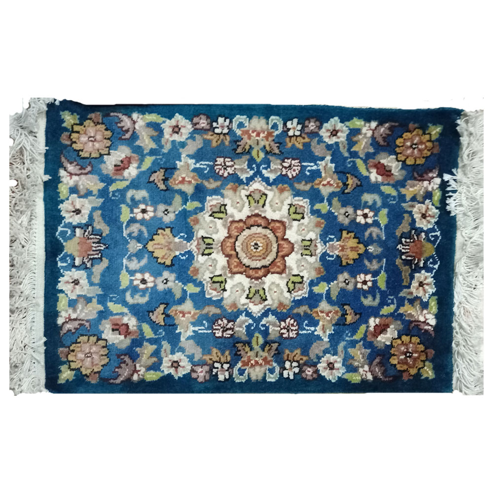 Persian Bokhara Handmade Peppermint Woolen Rug - Authentic 100% Hand-Knotted