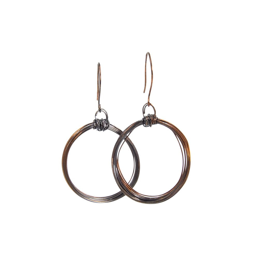 Handmade Copper Looped Hoop Earrings | Eco-Friendly Jewelry