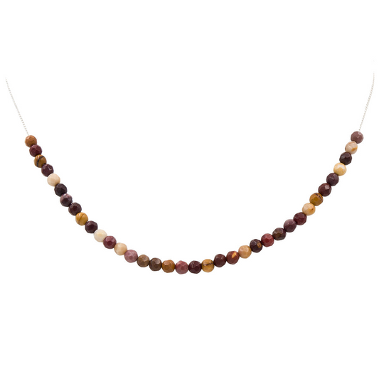 Handmade Mookaite Sterling Silver Necklace | Adjustable Length | Eco-Friendly Jewelry