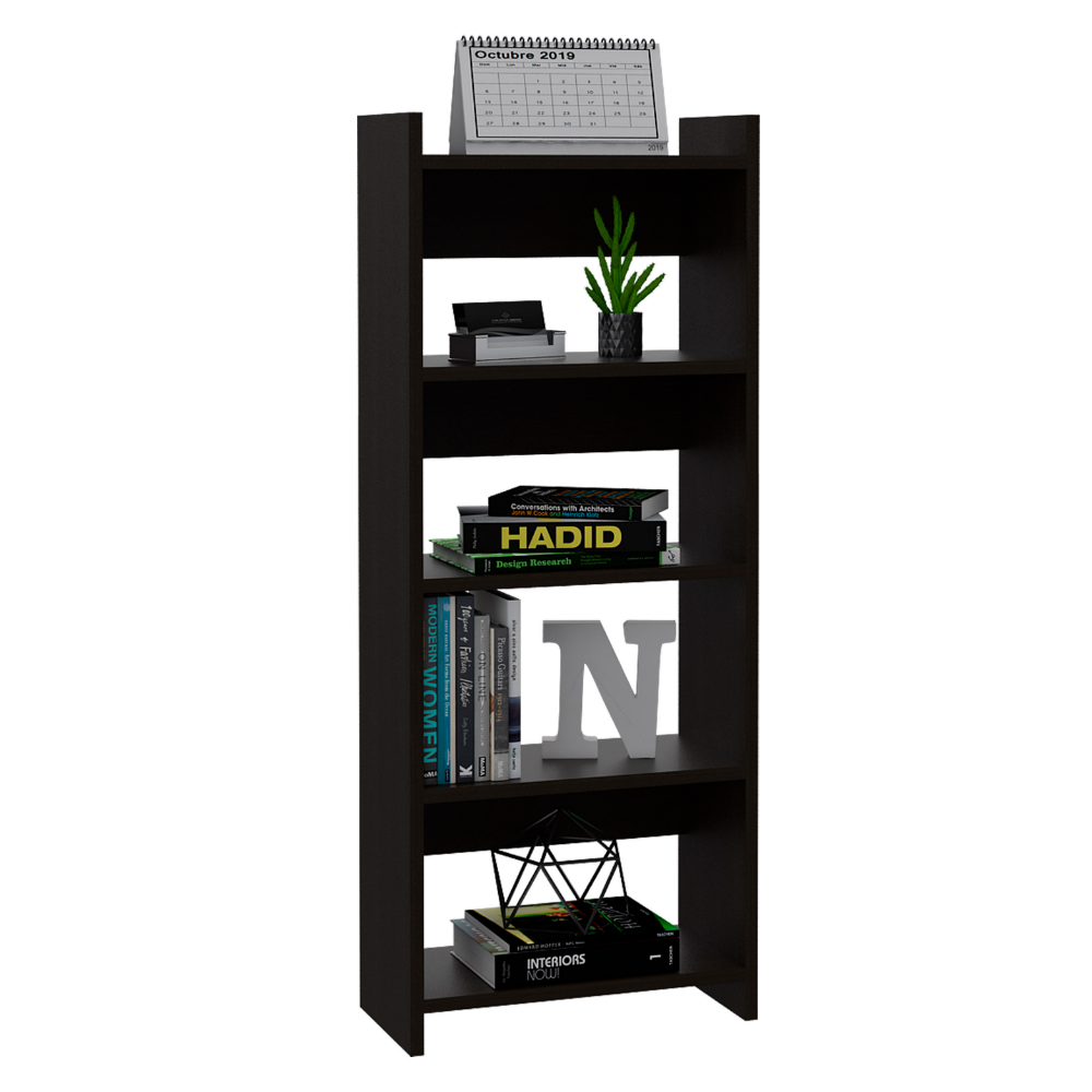 Treia Home Office Set - Two Parts Set with One Drawer, Desktop, Keyboard Tray, Stand, and Five Shelves