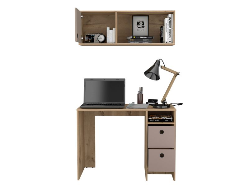 Aramis Office Set, Two Drawers, Wall Cabinet With Single Door