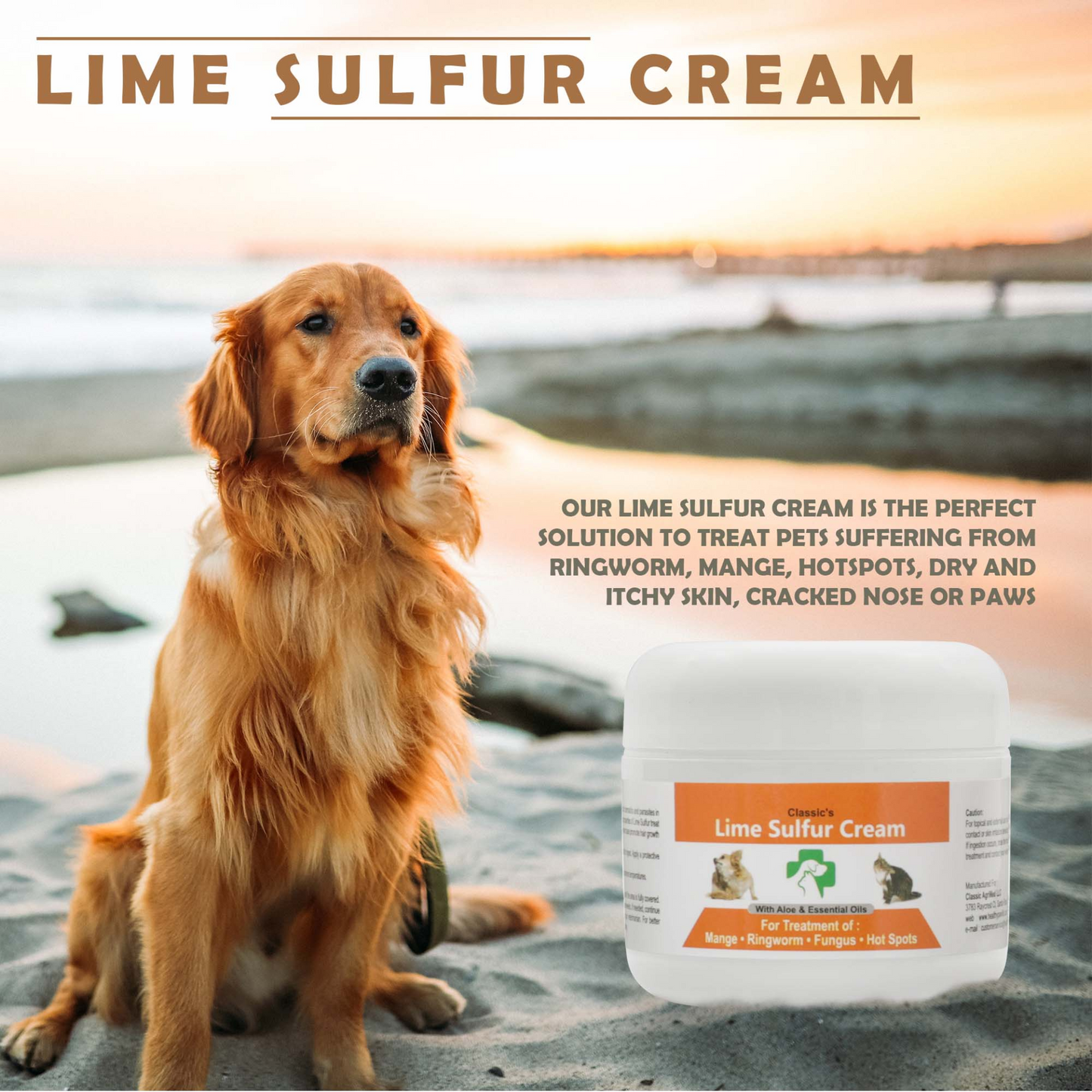 Lime Sulfur Pet Skin Cream and Spray - Effective Relief for Itching and Skin Problems