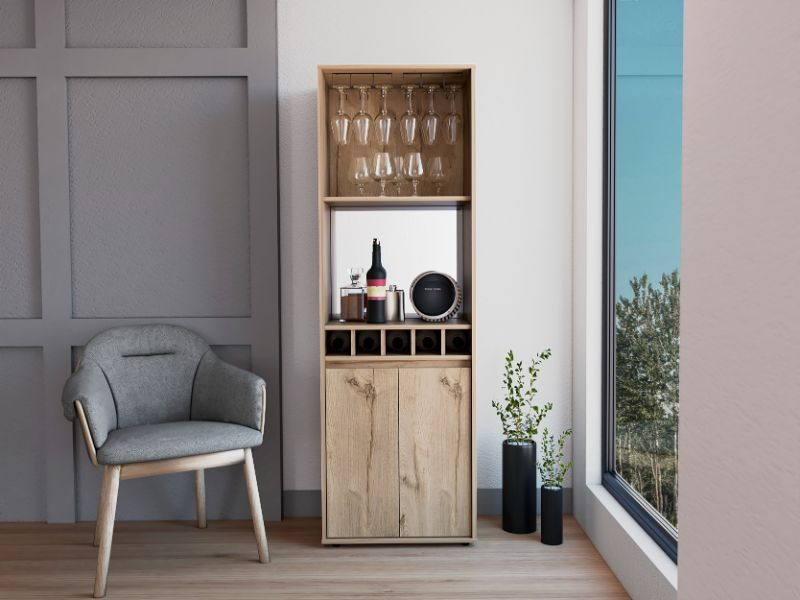 Dallas Bar Double Door Cabinet - Modern and Versatile Furniture for Entertaining Guests