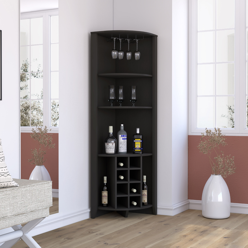 Giza Corner Bar Cabinet - Ample Storage and Stylish Design