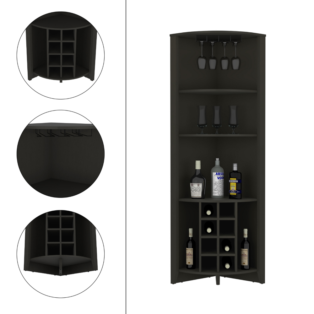 Giza Corner Bar Cabinet - Ample Storage and Stylish Design