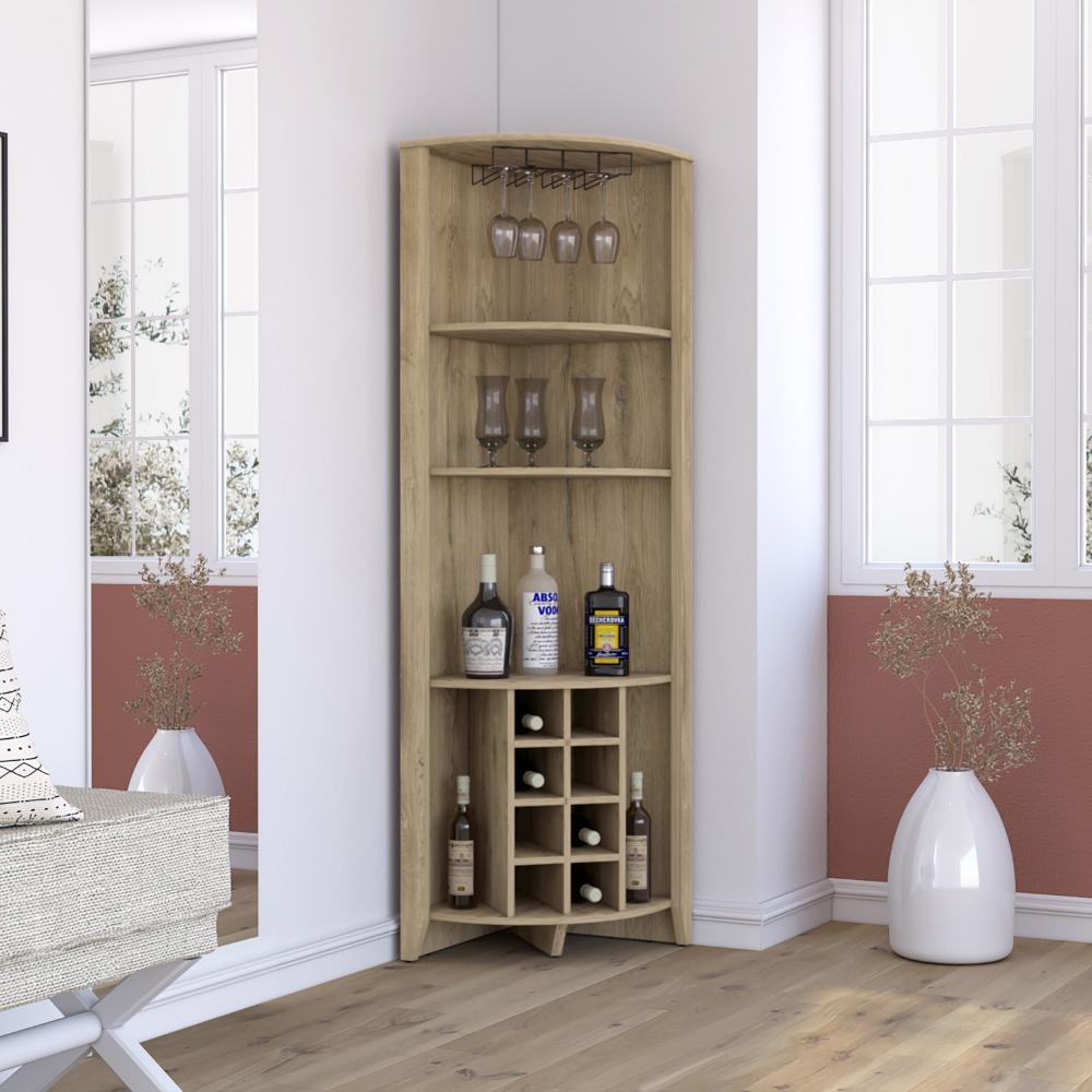 Giza Corner Bar Cabinet - Ample Storage and Stylish Design