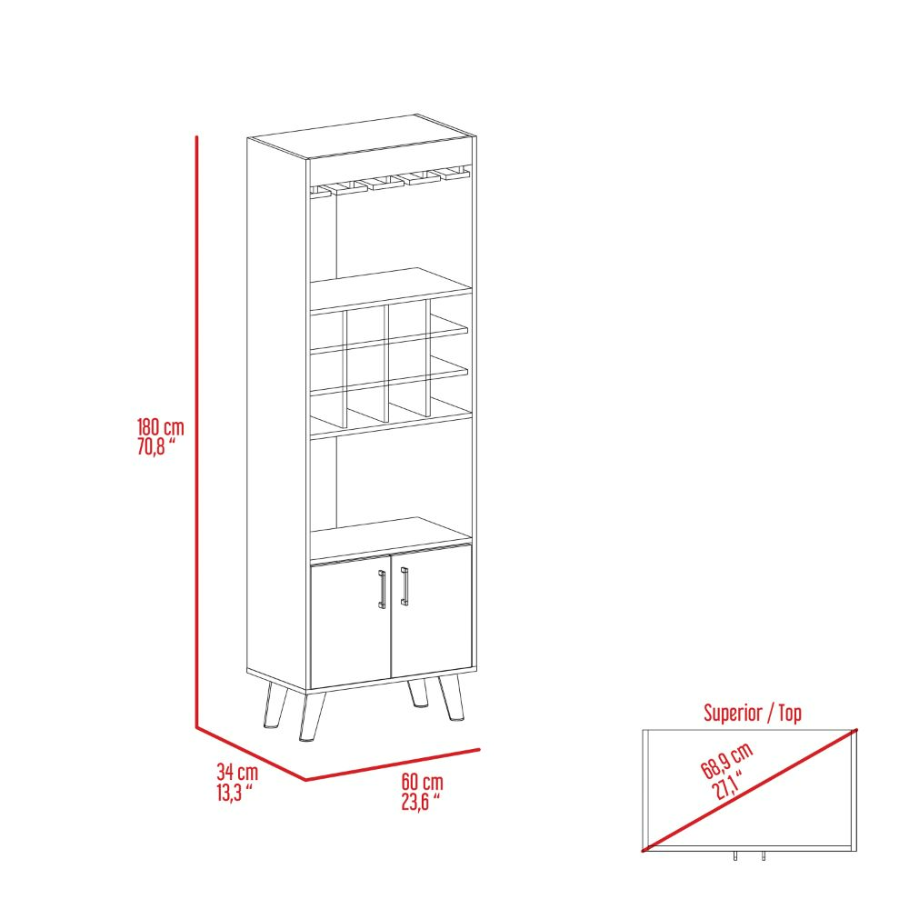 Harvey Bar Double Door Cabinet - Elegant and Functional Home Bar