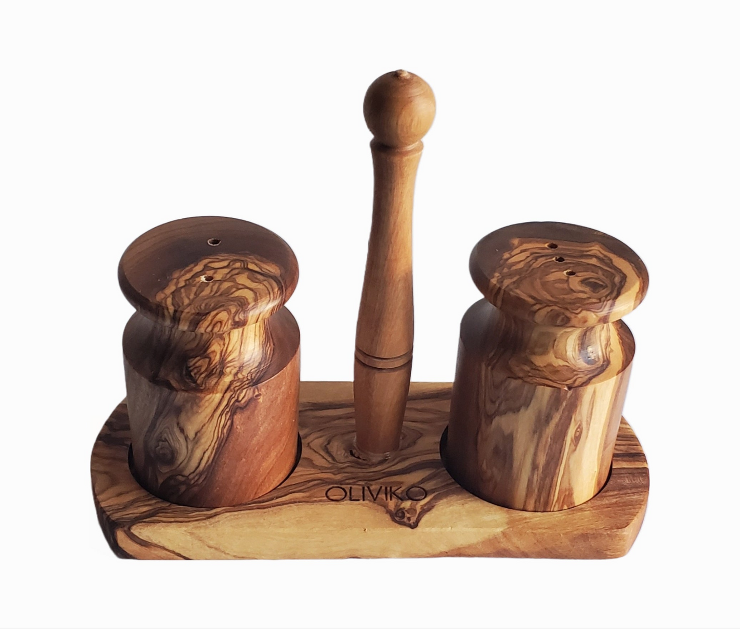 Handmade Olive Wood Salt and Pepper Shaker - Elegant Kitchenware