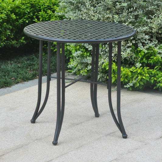 Mandalay Iron Patio Bistro Table - Elegant and Durable Outdoor Furniture