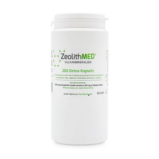 Zeolite MED Detox Capsules - Natural Clinoptilolite Zeolite for Internal Use