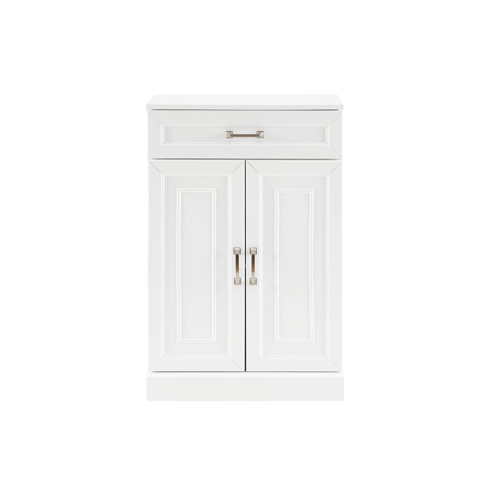 Stanton Storage Cabinet White | Modular Design, Adjustable Shelf | Perfect for Organizing Smaller Spaces