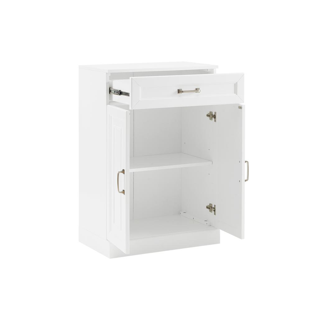 Stanton Storage Cabinet White | Modular Design, Adjustable Shelf | Perfect for Organizing Smaller Spaces