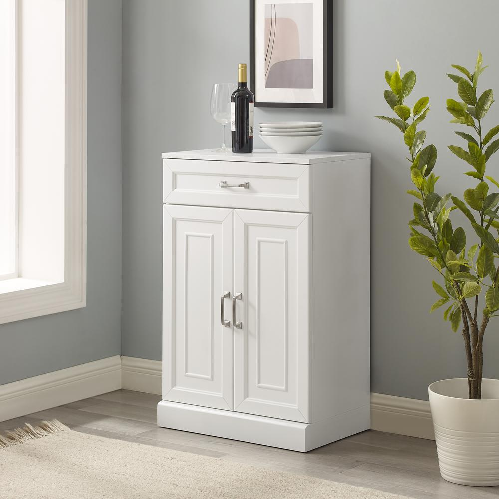 Stanton Storage Cabinet White | Modular Design, Adjustable Shelf | Perfect for Organizing Smaller Spaces