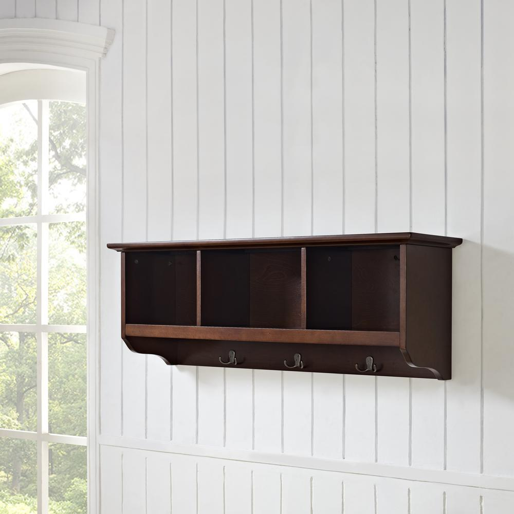 Brennan Storage Shelf Mahogany - Stylish and Functional Organizer for Entryway