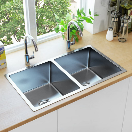 vidaXL Handmade Kitchen Sink Stainless Steel - Contemporary Design, High-Graded Material