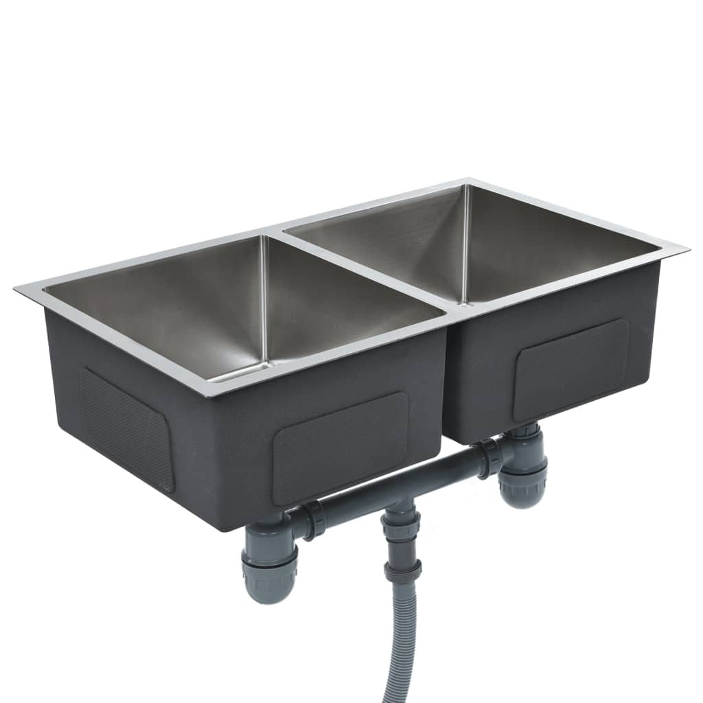 vidaXL Handmade Kitchen Sink Stainless Steel - Contemporary Design, High-Graded Material