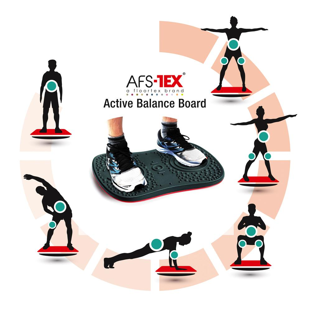 AFS-TEX® Active Anti-Microbial Exercise Wobble Balance Board - Improve Core Strength and Posture