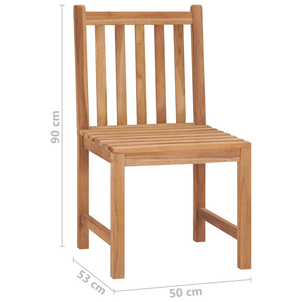 vidaXL Patio Chairs 6 pcs Solid Teak Wood - Durable Outdoor Furniture