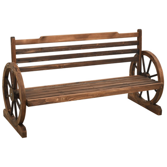 vidaXL Patio Bench 55.9" Solid Wood Fir - Garden Furniture for Relaxing Outdoors