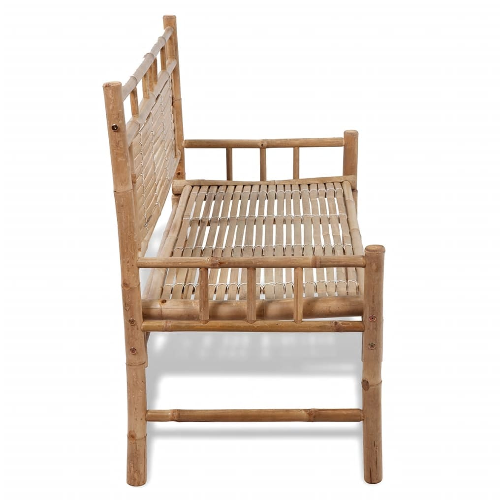 vidaXL Patio Bench 47.2" Bamboo - Durable and Comfortable Outdoor Seating