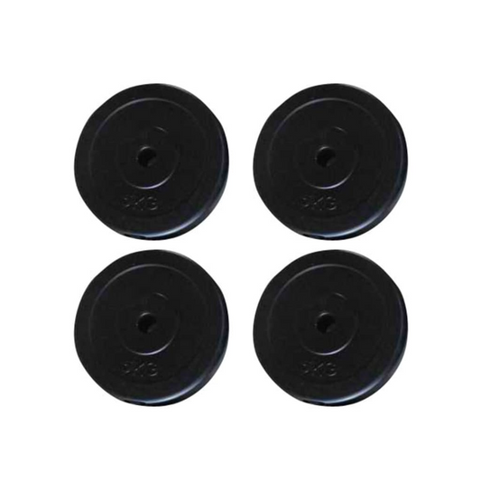vidaXL Weight Plates 4 pcs 44.1 lbs - Heavy Duty Concrete Plates for Dumbbell Workouts