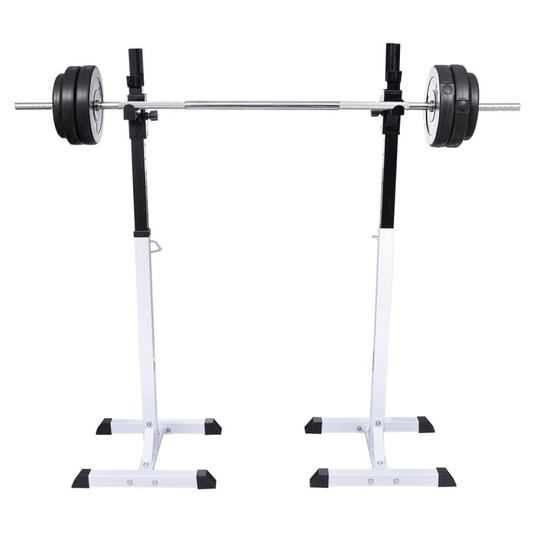 High-Quality Squat Barbell Rack Set for Home Studio - Adjustable Levels, Stable and Compact
