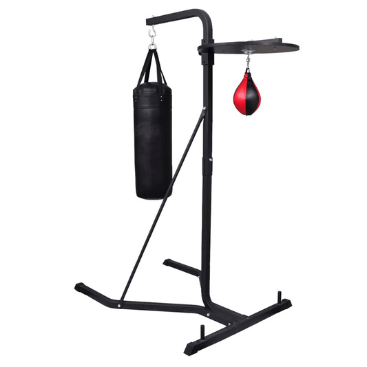 Box Stand 2-Way - Steel Frame, Punching Bag, Speedball, and Platform Included