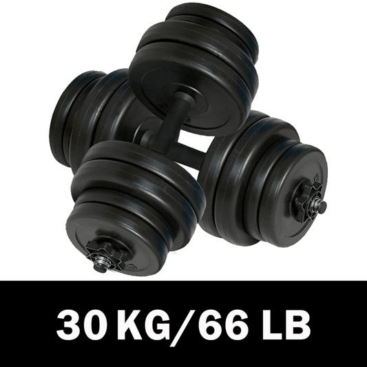vidaXL Dumbbells 2x33.1 lb - Anti-Slip Handles, Secure Weight Plates