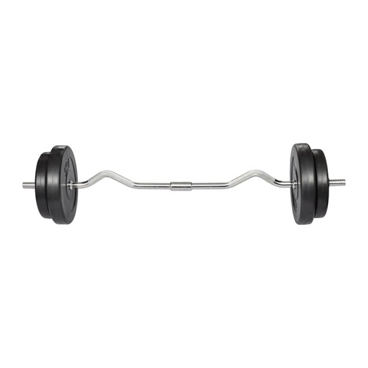 vidaXL Curl Bar with Weights 66.1 lb - Home and Personal Training