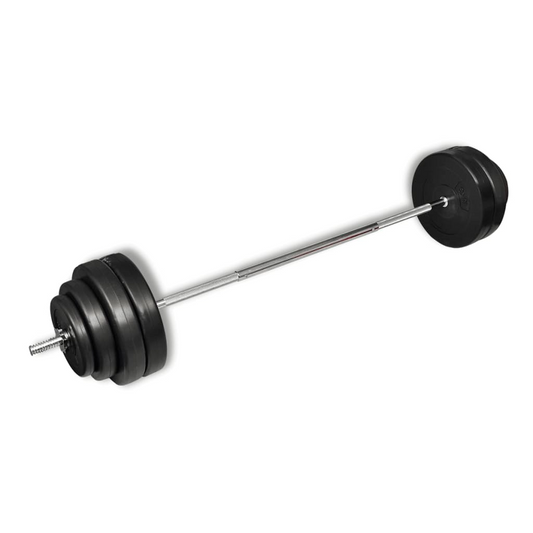 Barbell with Plates Set 132 lb - Durable and Safe for Home or Personal Training Centers