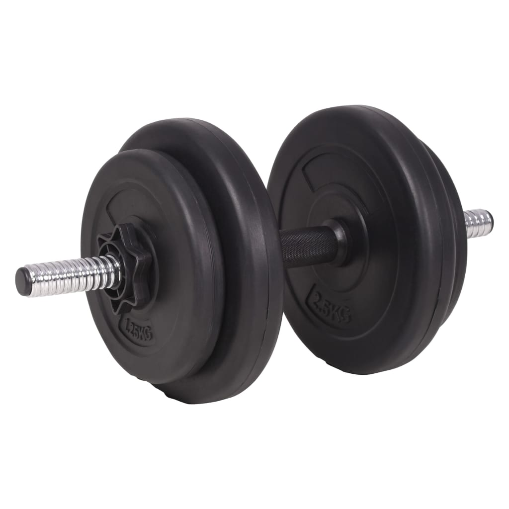 vidaXL Barbell and Dumbbell Set 198.4 lb - Versatile Weightlifting Set for Total Body Workout