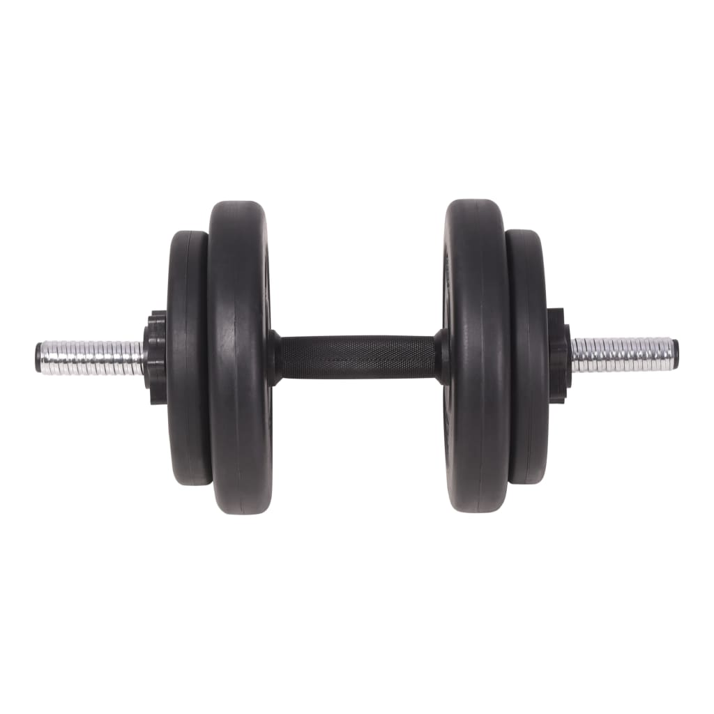 vidaXL Barbell and Dumbbell Set 198.4 lb - Versatile Weightlifting Set for Total Body Workout