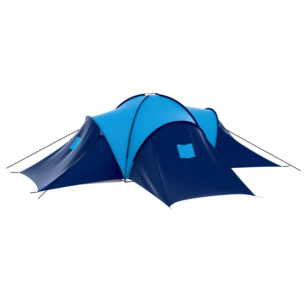 vidaXL Camping Tent Fabric 9 Persons Dark Blue and Blue - Spacious and Comfortable