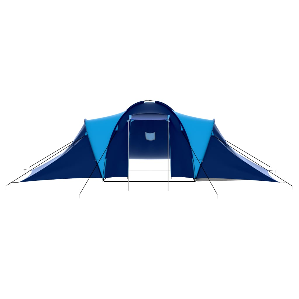 vidaXL Camping Tent Fabric 9 Persons Dark Blue and Blue - Spacious and Comfortable