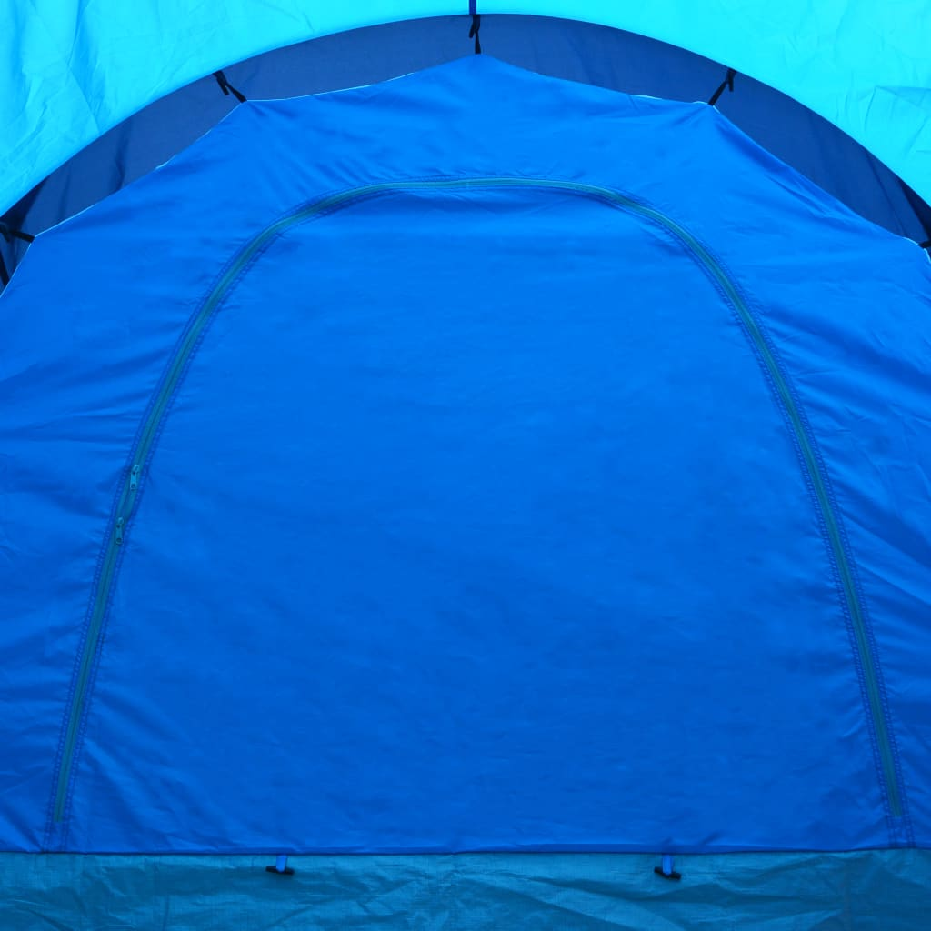 vidaXL Camping Tent Fabric 9 Persons Dark Blue and Blue - Spacious and Comfortable