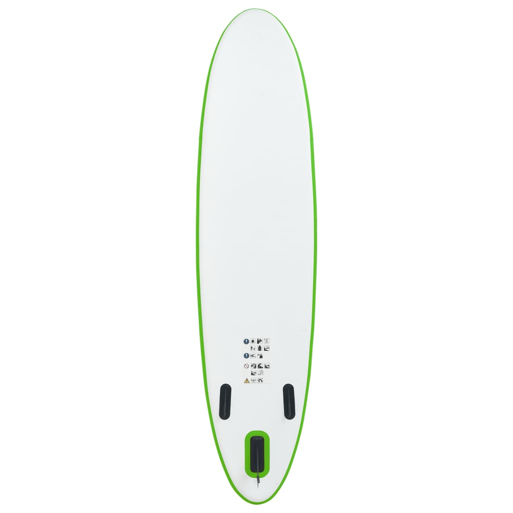 vidaXL Inflatable Stand Up Paddle Board Set Green and White