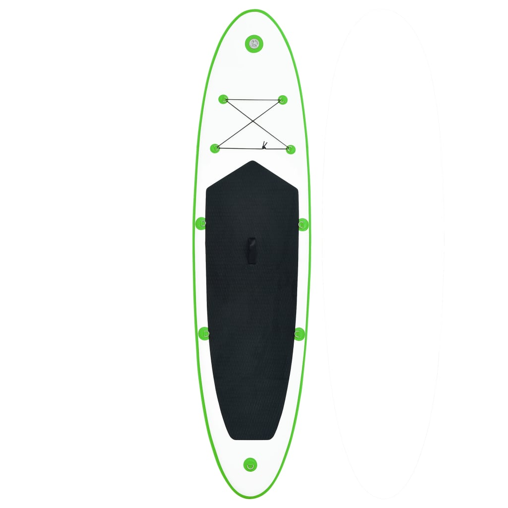 vidaXL Inflatable Stand Up Paddleboard Set Green and White