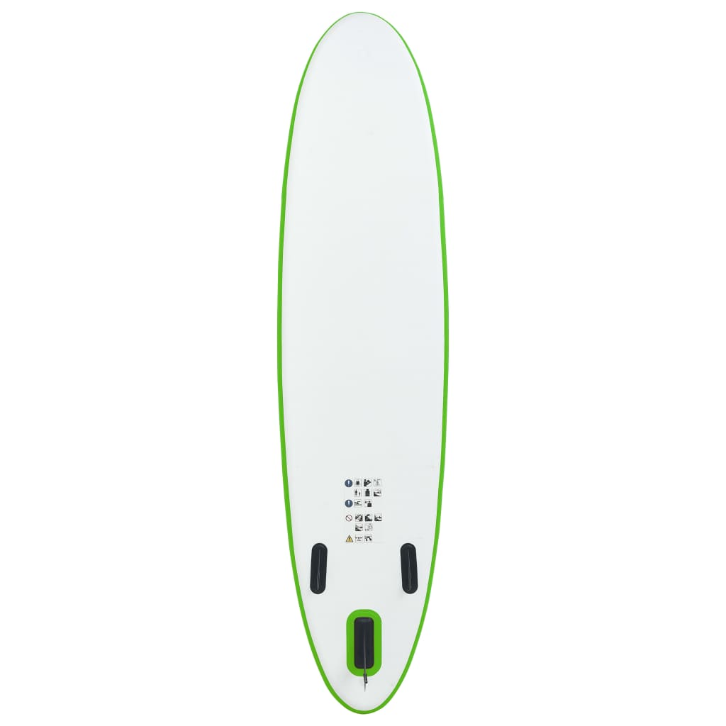 vidaXL Inflatable Stand Up Paddleboard Set Green and White