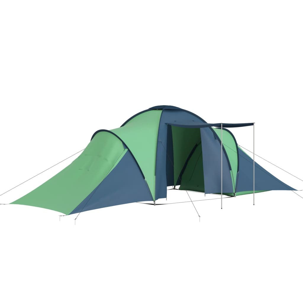 vidaXL Camping Tent 6 Persons Blue and Green - Spacious and Easy to Set Up