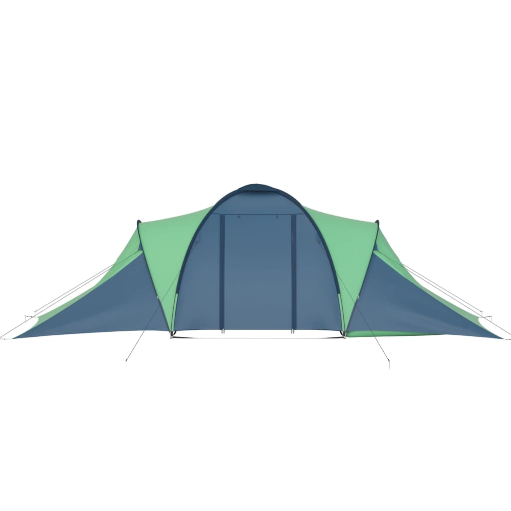 vidaXL Camping Tent 6 Persons Blue and Green - Spacious and Easy to Set Up