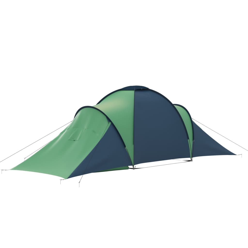 vidaXL Camping Tent 6 Persons Blue and Green - Spacious and Easy to Set Up